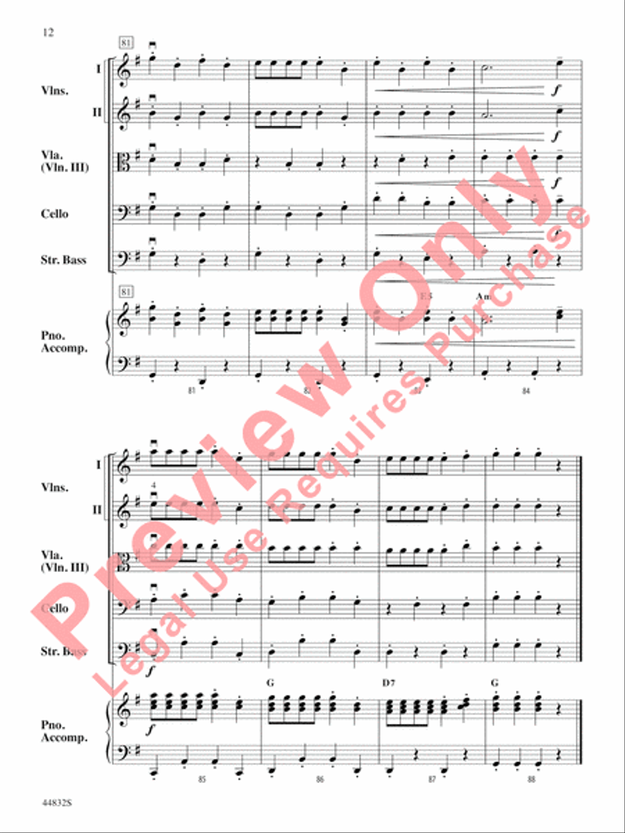 Bella Bocca Polka String Orchestra scores gallery preview page 13