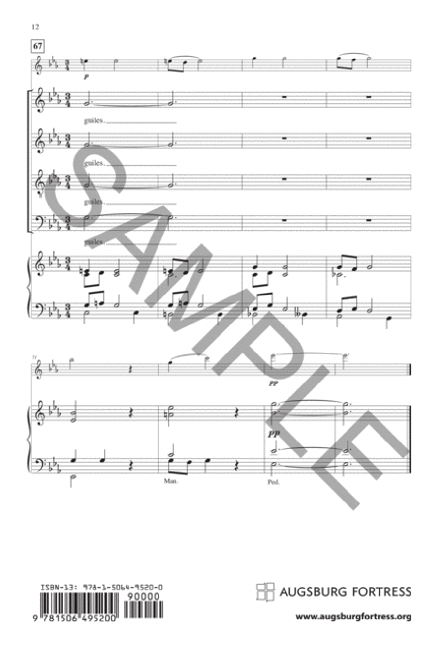 A Cradle Song 4-Part scores gallery preview page 9