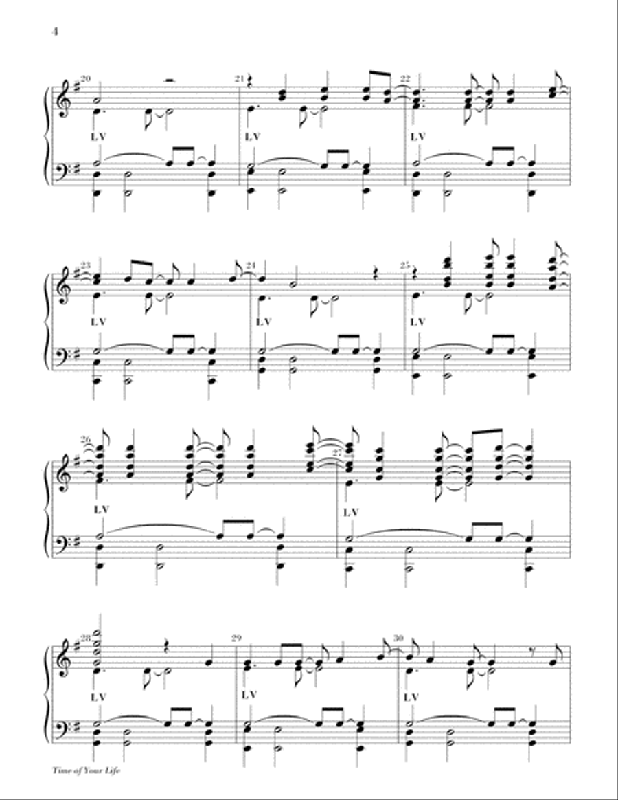 Time of Your Life (Good Riddance) 5-Octaves scores gallery preview page 5