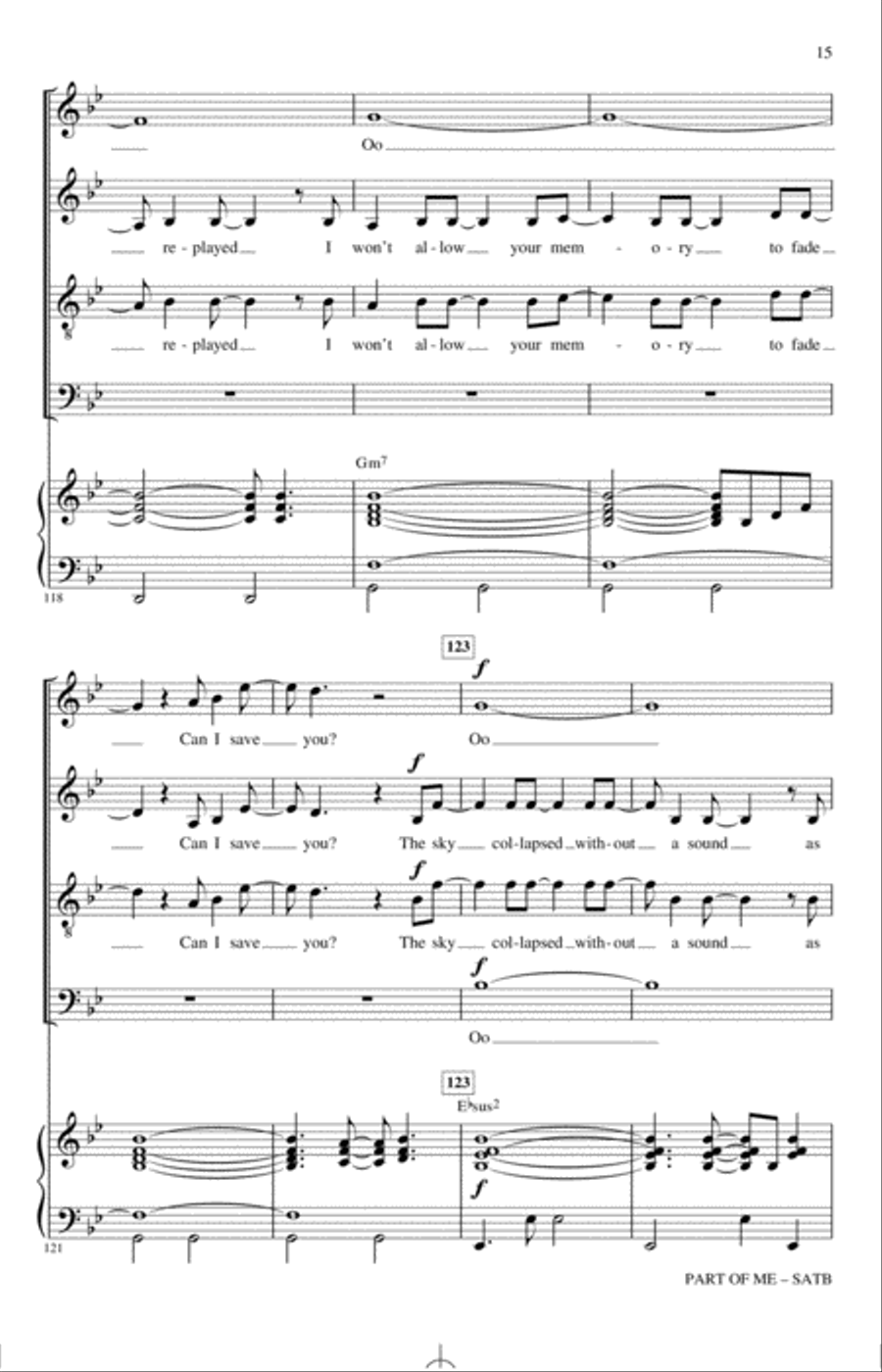 Part Of Me (from Dear Evan Hansen) (arr. Roger Emerson) 4-Part scores gallery preview page 14