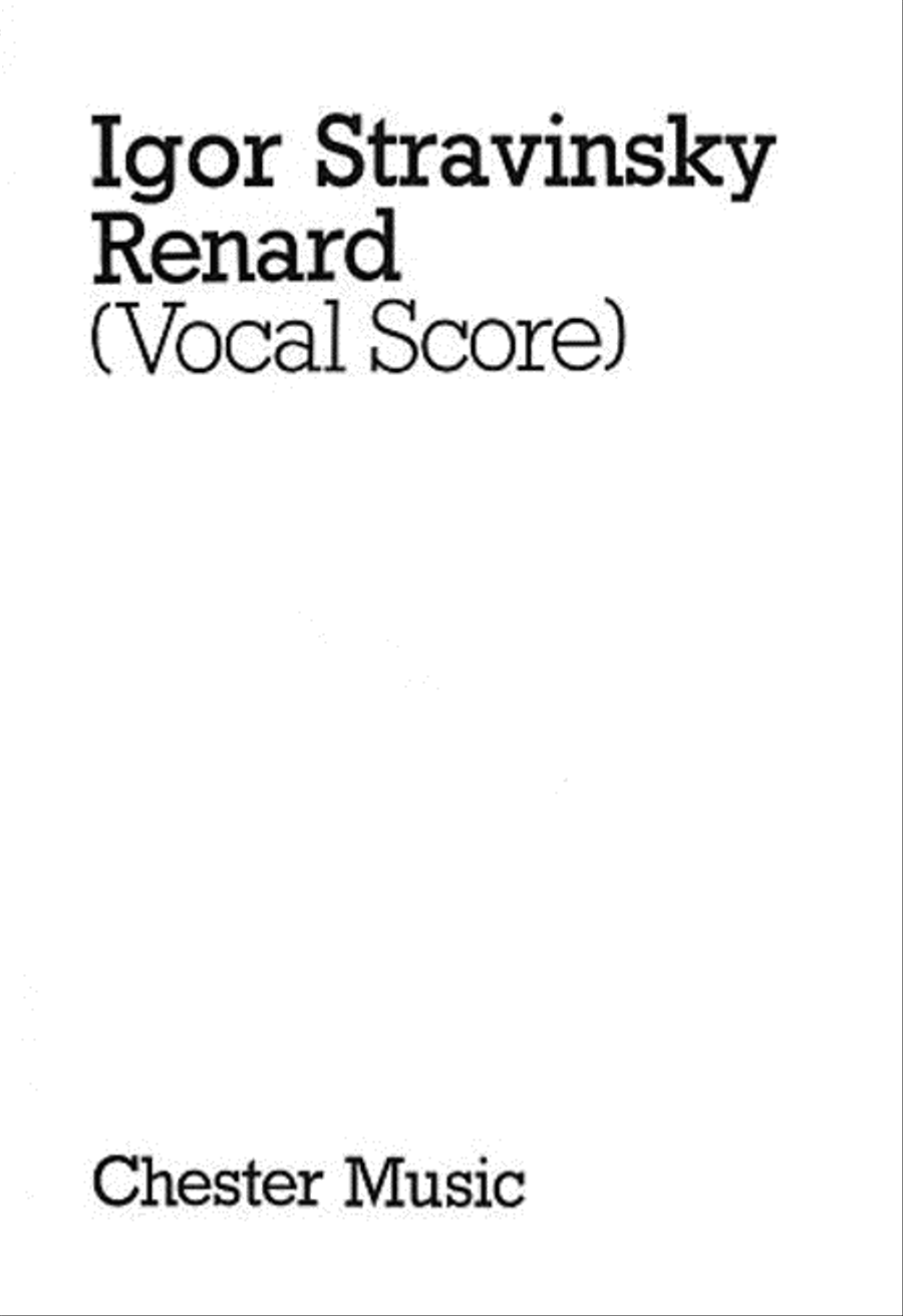 Renard TTBB scores gallery preview page 1