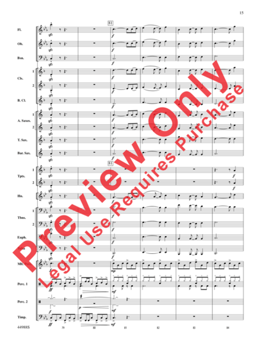Escape from Dead Raider's Hollow Concert Band scores gallery preview page 16