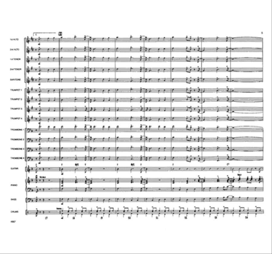 When the Saints Come Swingin' In Jazz Ensemble scores gallery preview page 4