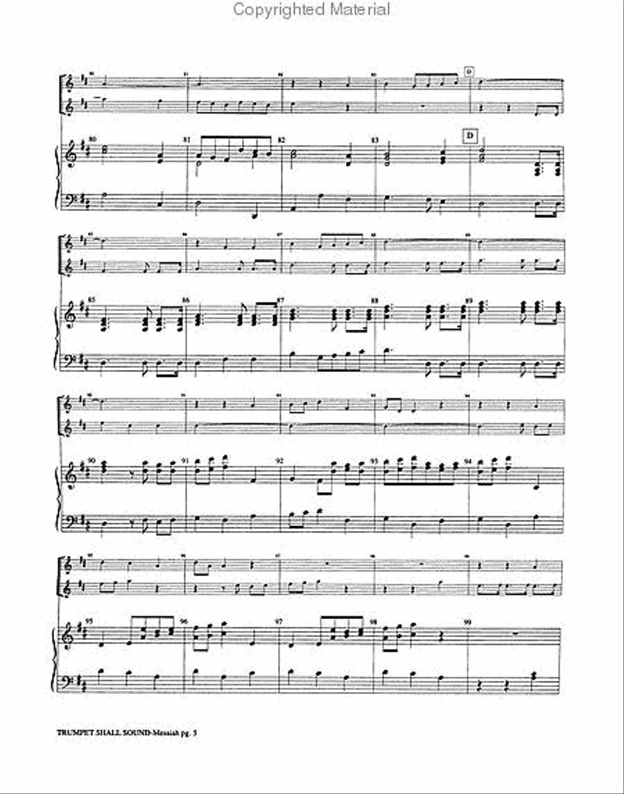 The Trumpet Shall Sound (from Messiah) Trumpet Duet scores gallery preview page 3