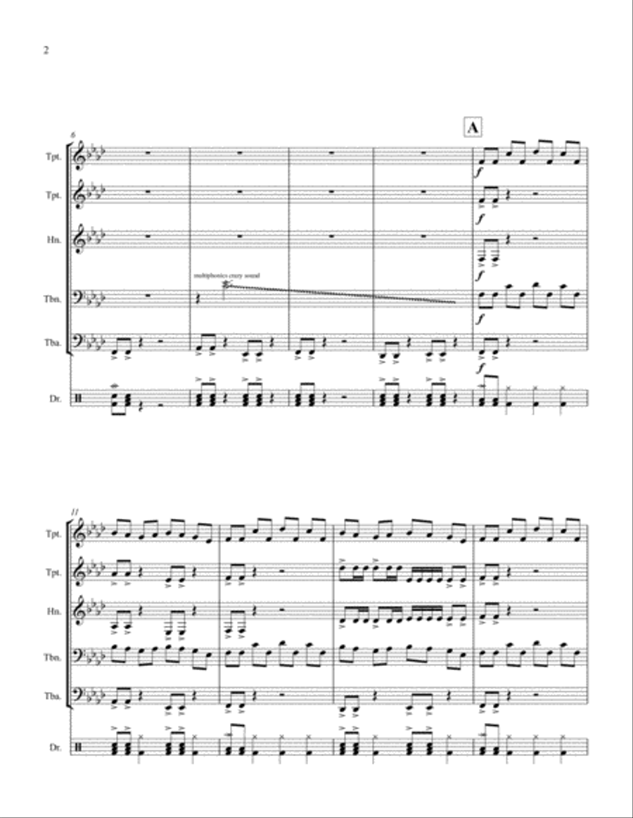 Crazy Train Brass Ensemble scores gallery preview page 2