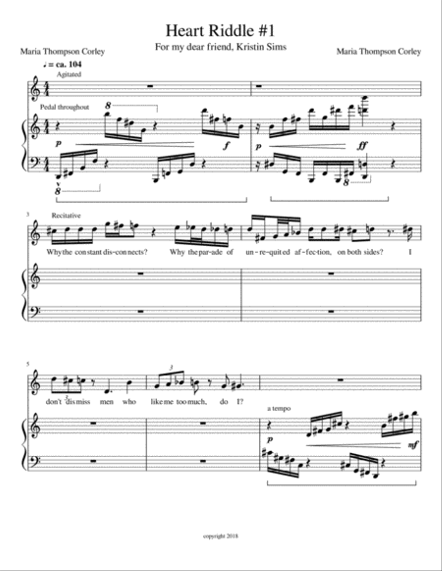 Grasping Water for High/High-Medium Voice and Piano Medium Voice scores gallery preview page 1