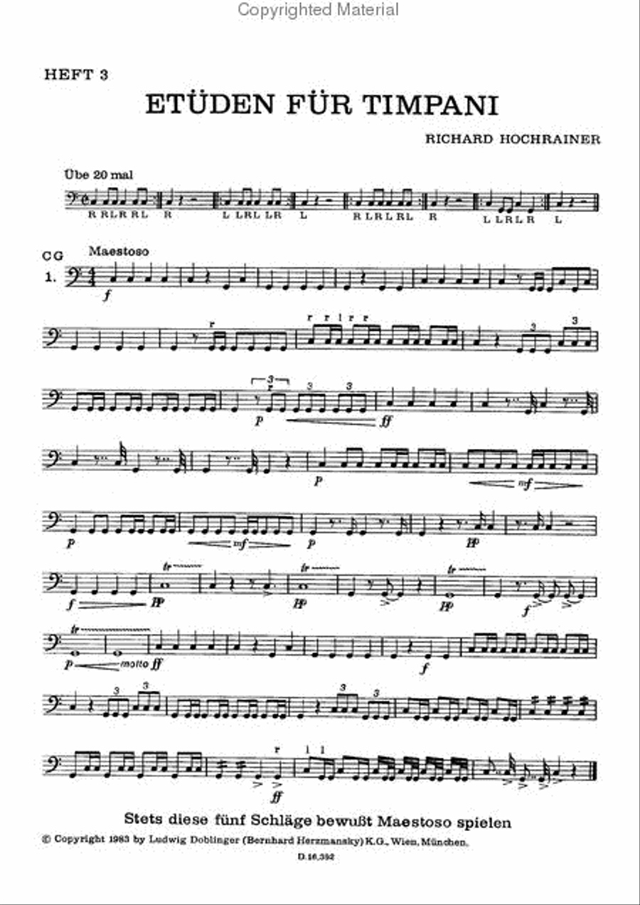 Etuden fur Timpani Heft 3 Percussion scores gallery preview page 2