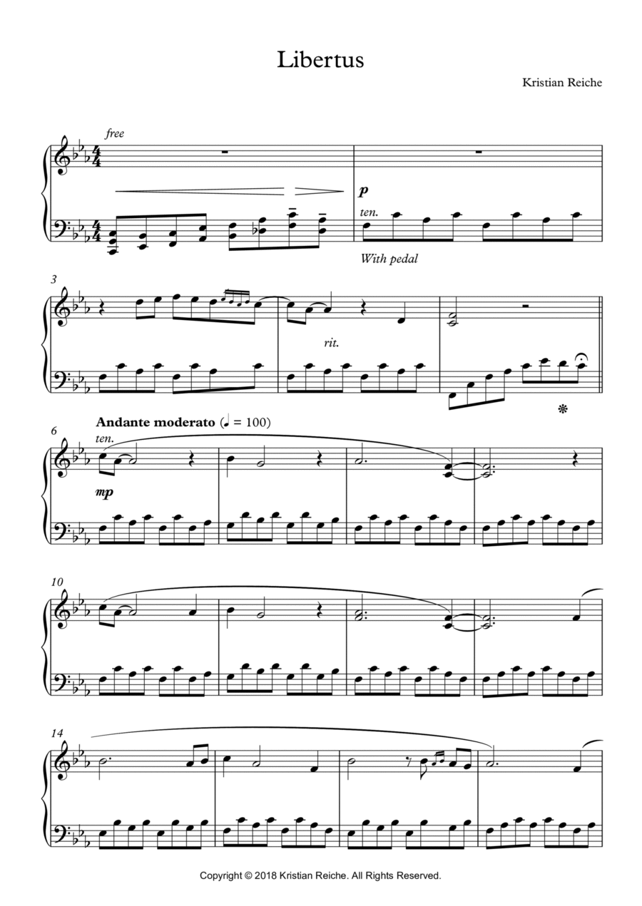 Libertus Piano Solo scores gallery preview page 1