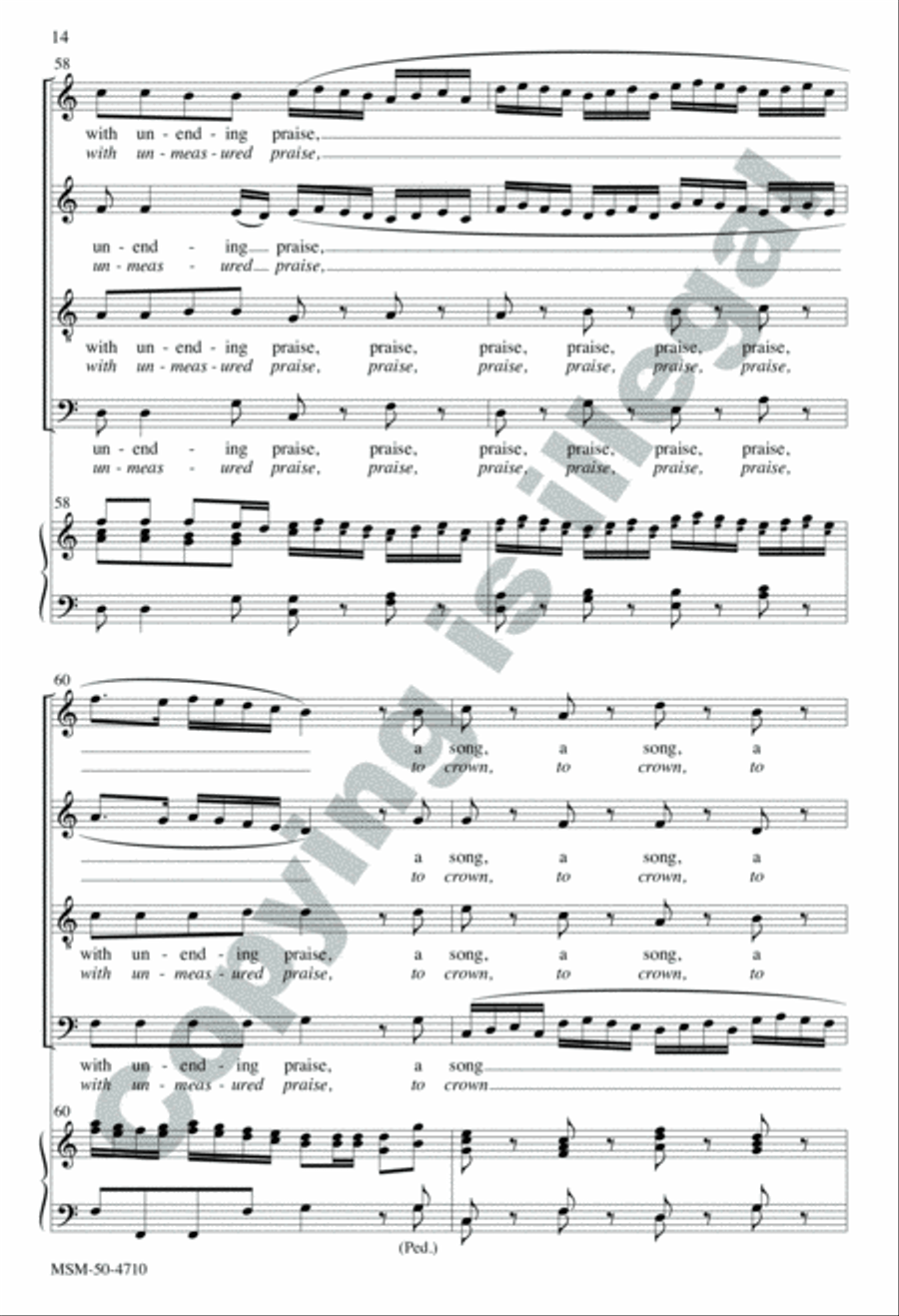 Sing unto God from Judas Maccabaeus 4-Part scores gallery preview page 14