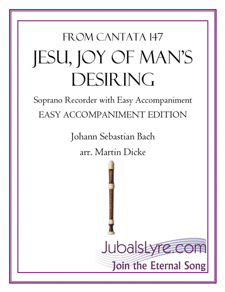 Jesu, Joy of Man’s Desiring (Soprano Recorder with Easy Accompaniment) image number null