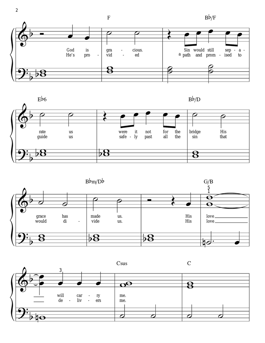 The Great Divide Easy Piano scores gallery preview page 2