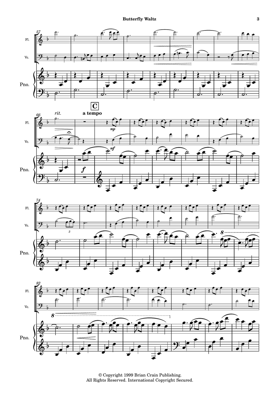 Butterfly Waltz Butterfly Waltz Small Ensemble scores gallery preview page 4