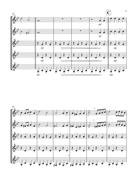 Burgundian Air/March of the Three Kings (F min) (Clarinet Quintet)