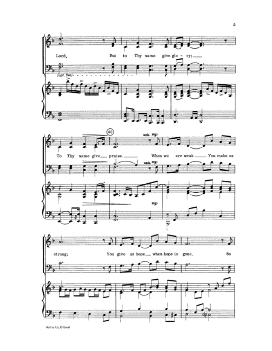 Not to Us, O Lord Choir scores gallery preview page 5