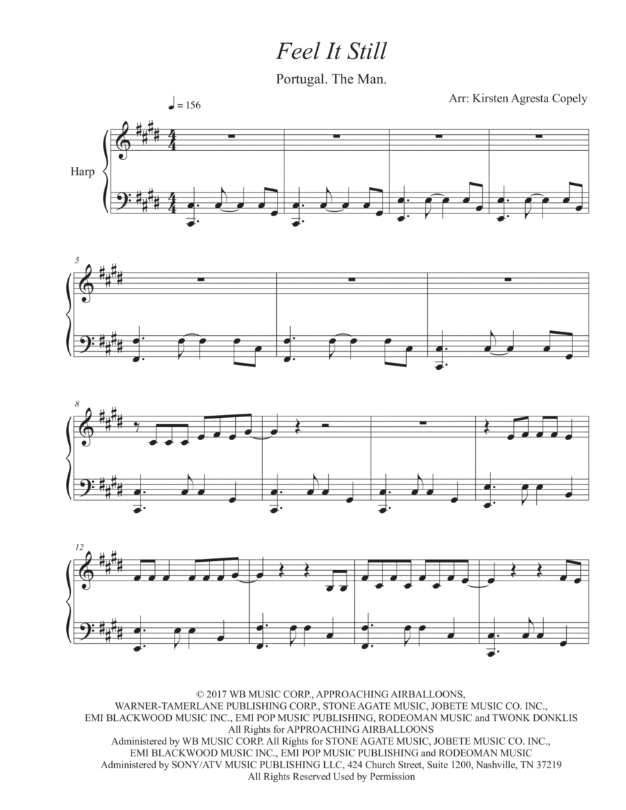 Feel It Still Harp scores gallery preview page 1