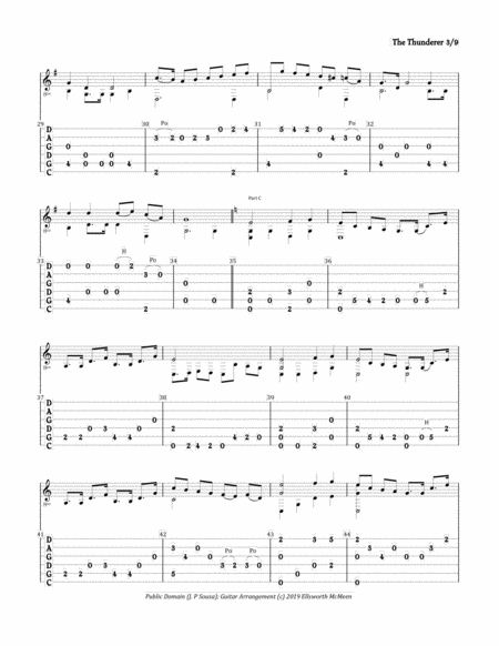 The Thunderer March (For Fingerstyle Guitar Tuned CGDGAD) image number null