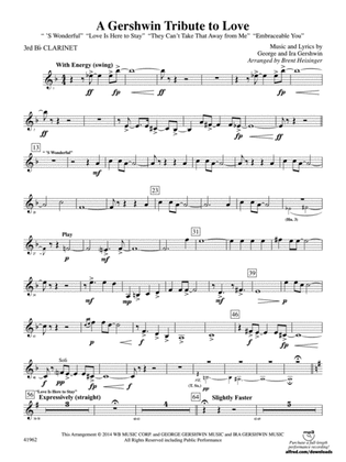 A Gershwin Tribute to Love: 3rd B-flat Clarinet
