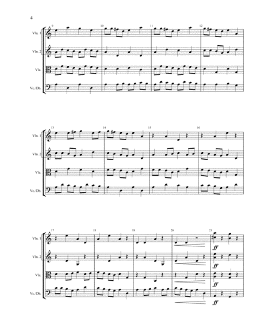 Four Small Dances for String Orchestra String Orchestra scores gallery preview page 4
