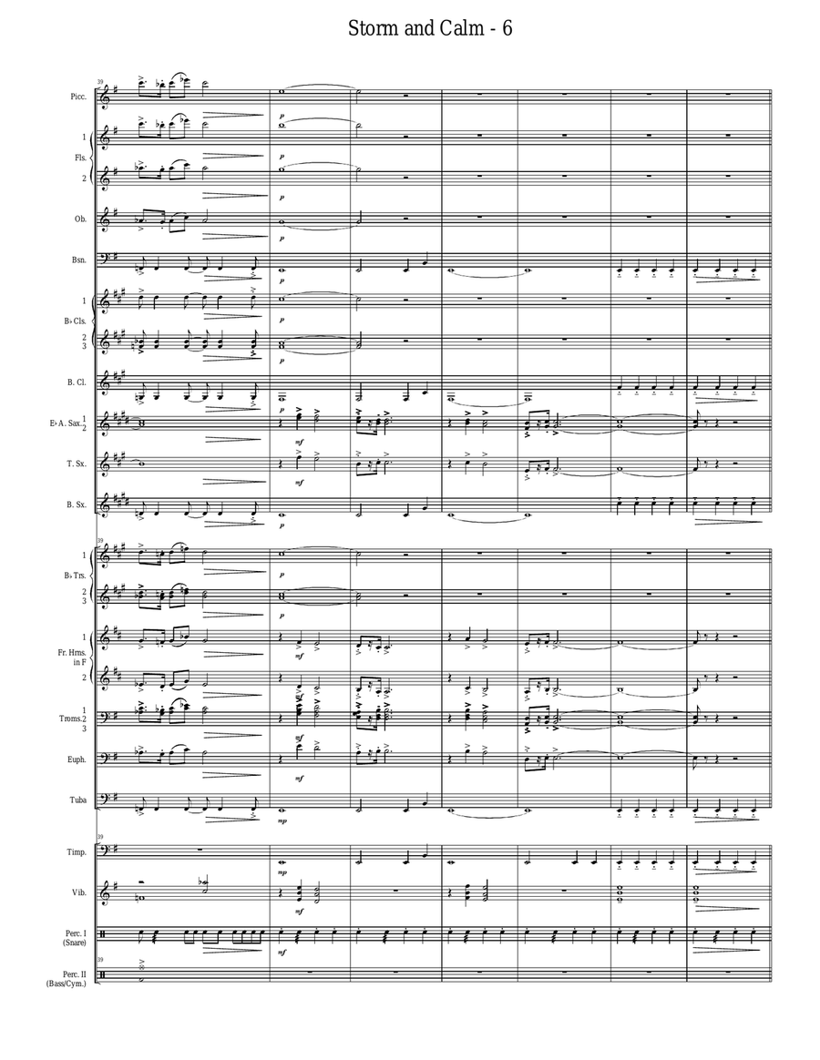 Storm and Calm Concert Band scores gallery preview page 6
