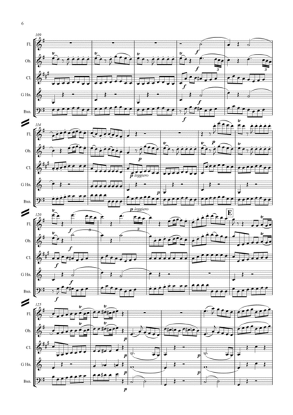 Mozart: Serenade No.13 in G "Eine Kleine Nachtmusik" K.525 Mvt.I Allegro - wind quintet image number null