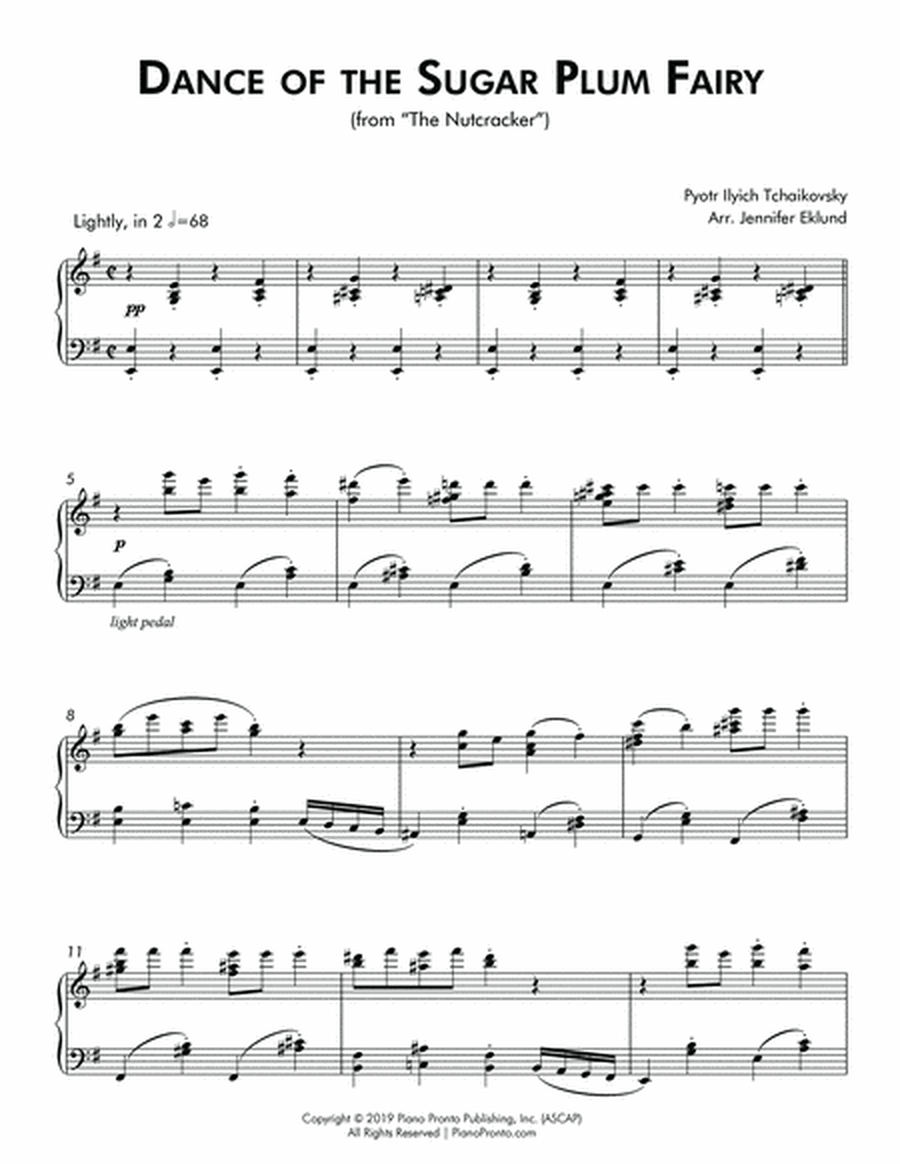 Dance of the Sugar Plum Fairy (Late Intermediate Piano) image number null