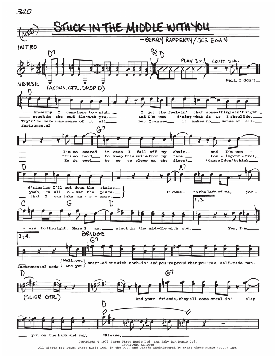 Stuck In The Middle With You Voice scores gallery preview page 1