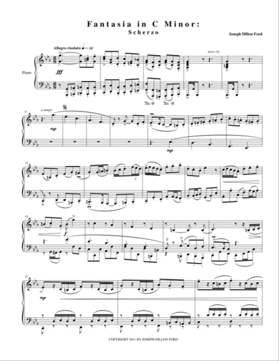 Fantasia in C minor for piano solo Piano Solo scores gallery preview page 5
