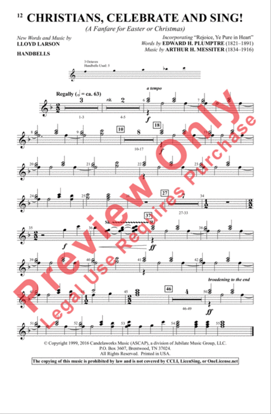Christians, Celebrate and Sing! 3-Part scores gallery preview page 12