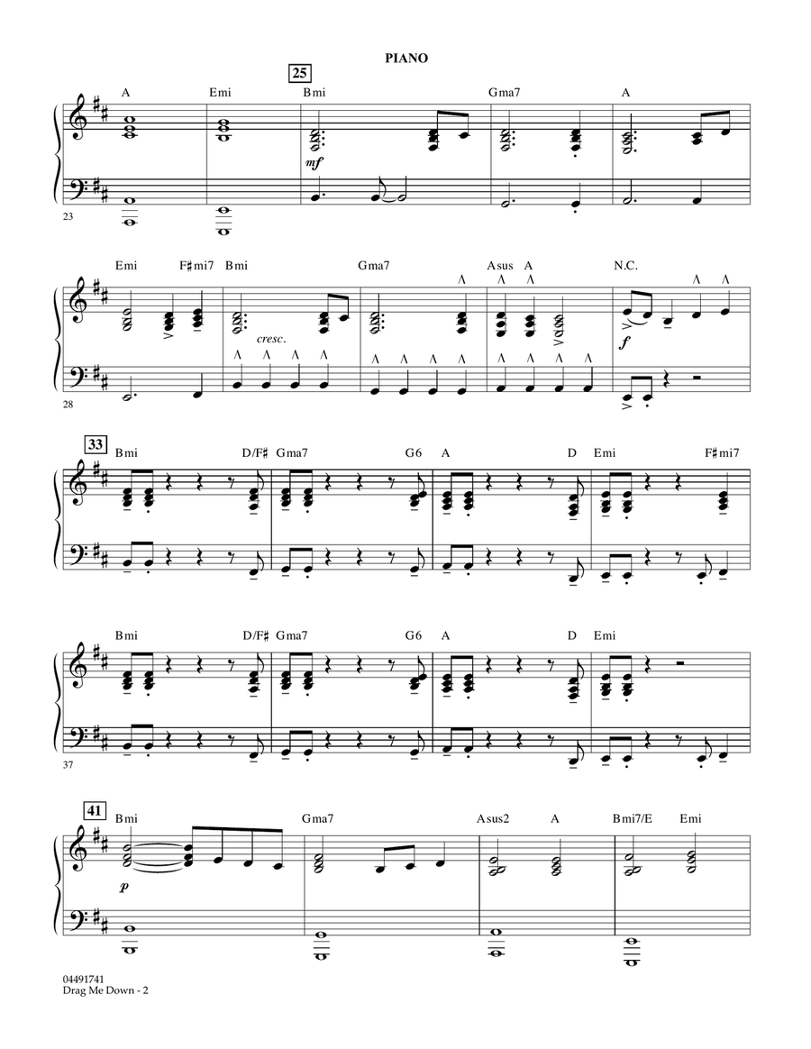 Drag Me Down - Piano Orchestra scores gallery preview page 2