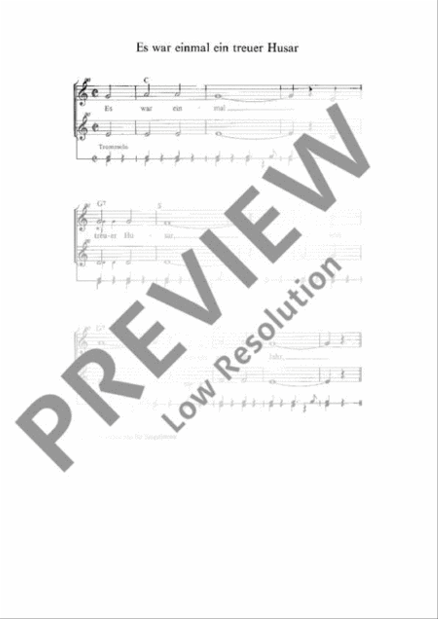 Es war einmal ein treuer Husar Soprano Recorder scores gallery preview page 2