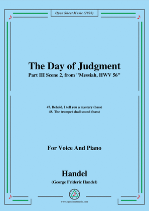 Book cover for Handel-Messiah,HWV 56,Part III,Scene 2,for Voice and Piano