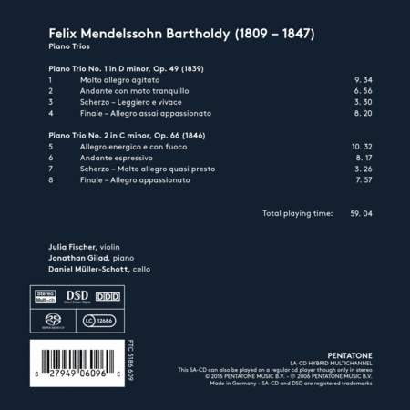Felix Mendelssohn Bartholdy: The Piano Trios, Nos. 1 & 2