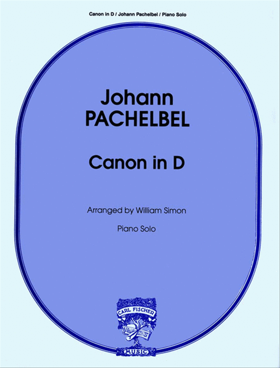Canon in D Piano Solo scores gallery preview page 1
