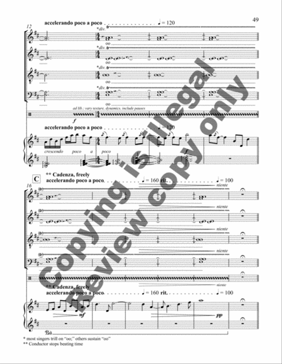 Earth Songs: 4. The Waterfall Divisi scores gallery preview page 9