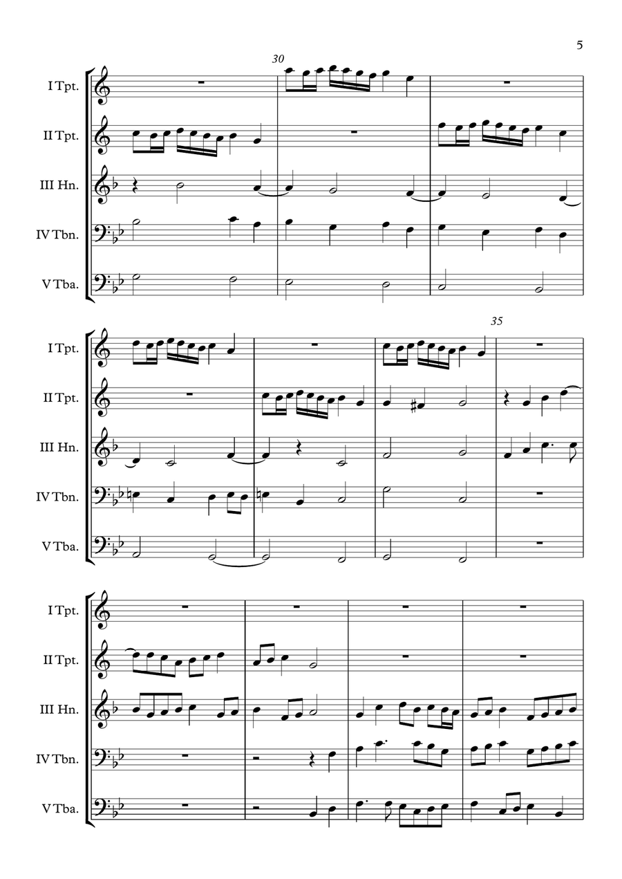 Canzon Bergamasca (Samuel Scheidt) Brass Quintet arr. Adrian Wagner image number null