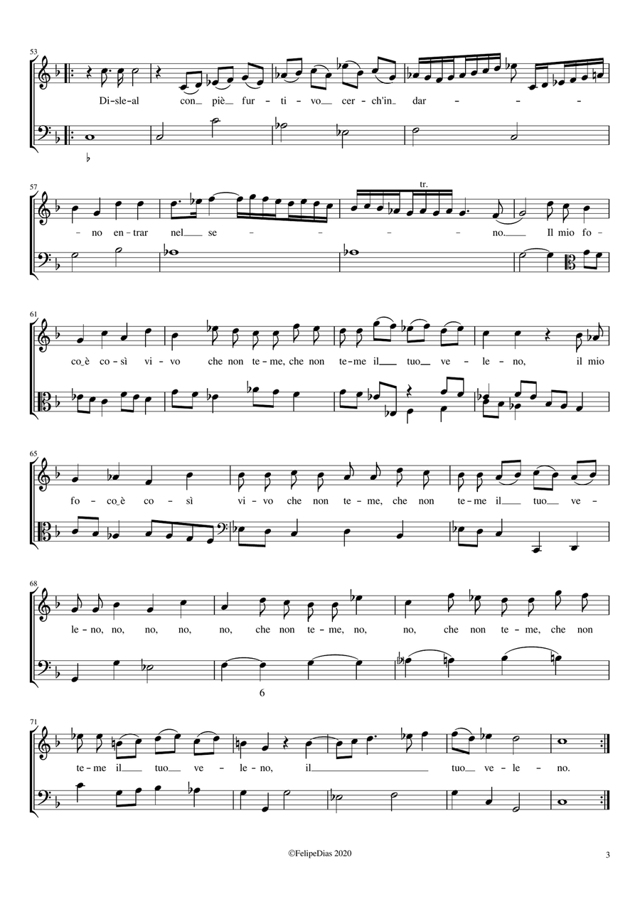 Gelosia ch'a poco a poco Gelosia ch'a poco a poco Voice Solo scores gallery preview page 3