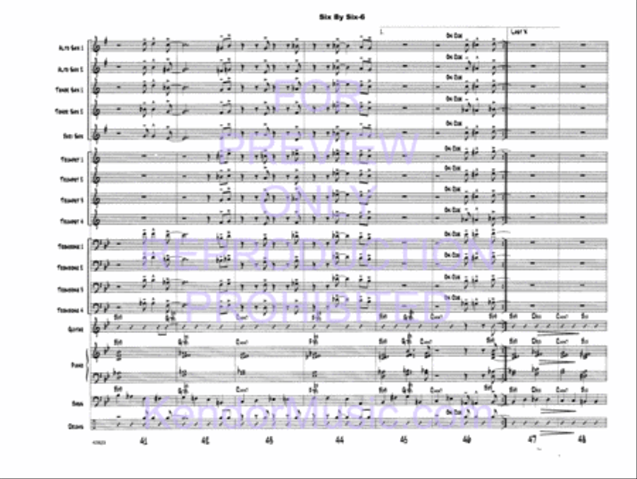 Six By Six Jazz Ensemble scores gallery preview page 8