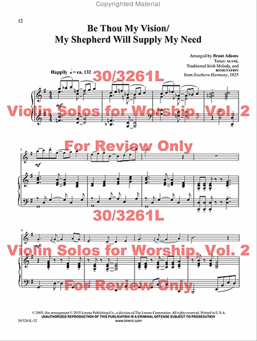 Violin Solos for Worship, Vol. 2 image number null