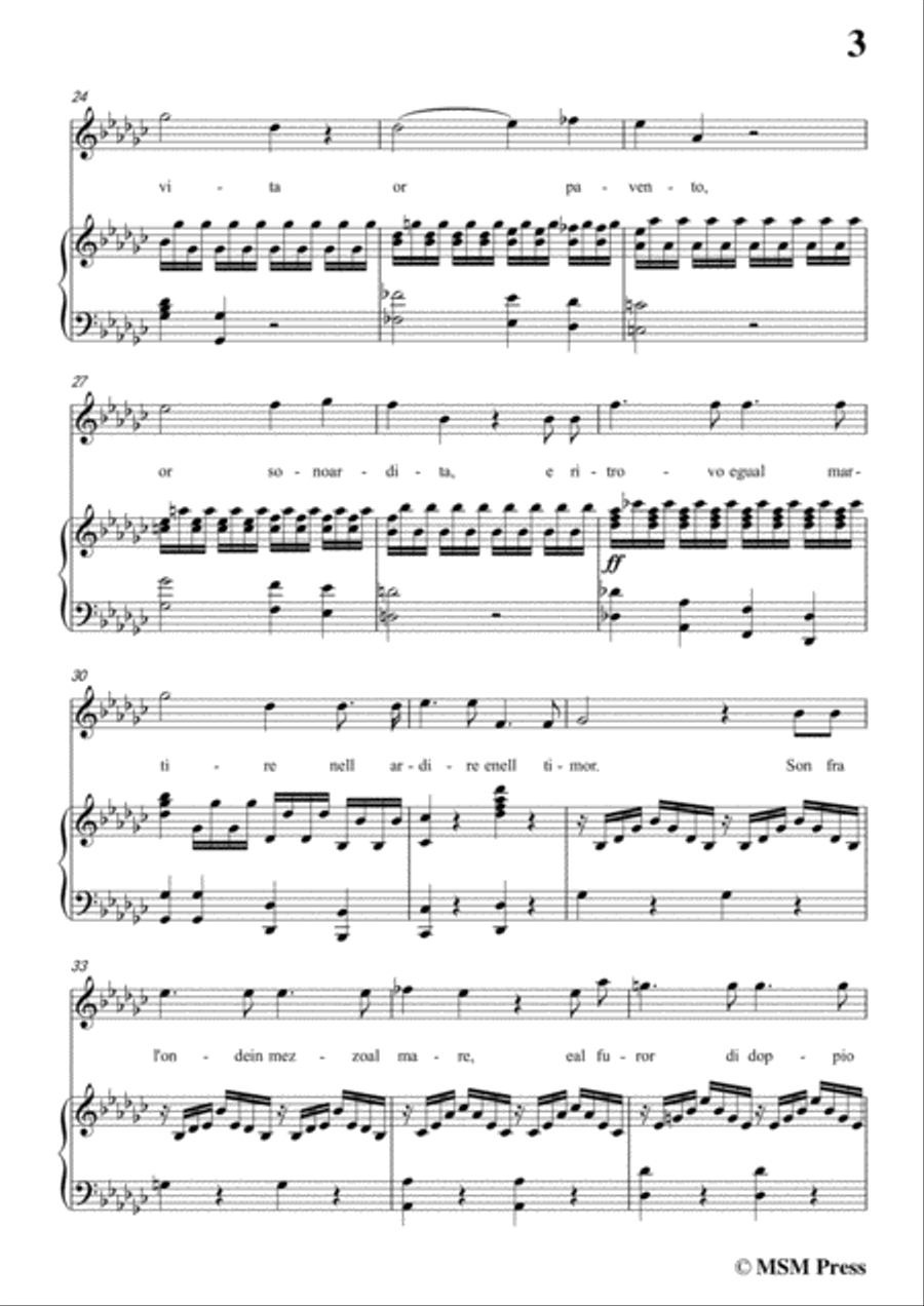 Schubert-Son fra l'onde,in e flat minor,for Voice&Piano Voice scores gallery preview page 5