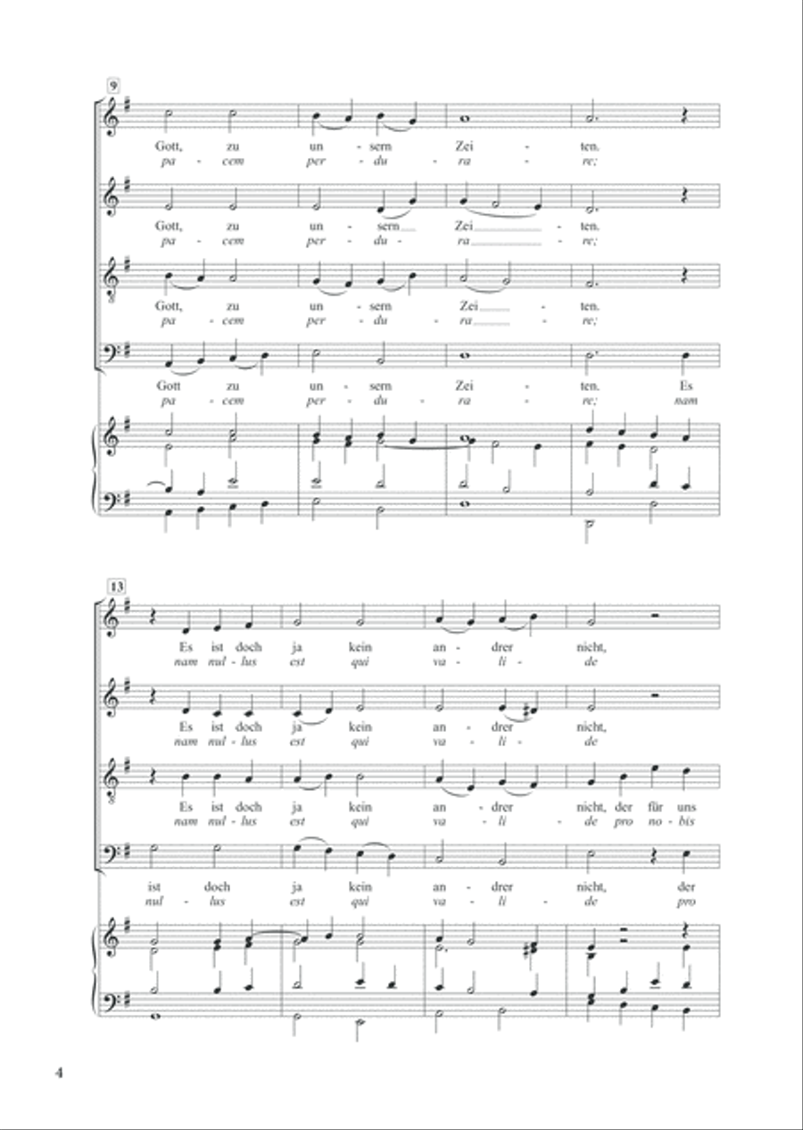 Verleih uns Frieden / Da nobis pacem 4-Part scores gallery preview page 4