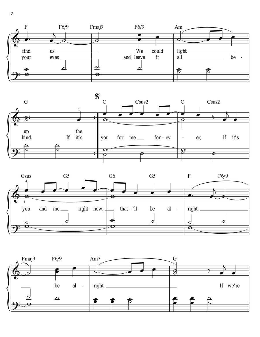 Fly With Me Easy Piano scores gallery preview page 2
