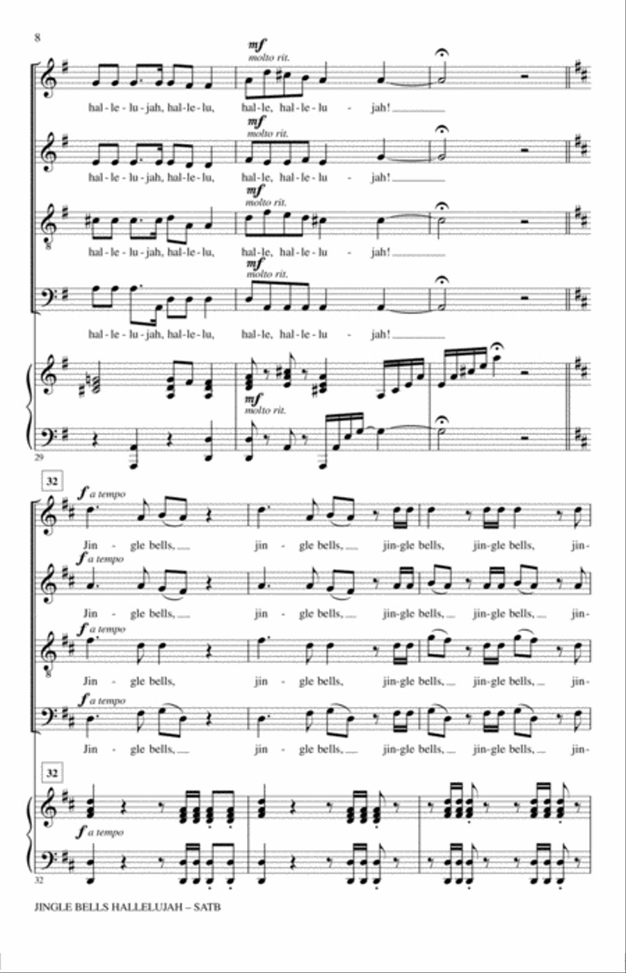 Jingle Bell Hallelujah Jingle Bell Hallelujah 4-Part scores gallery preview page 6