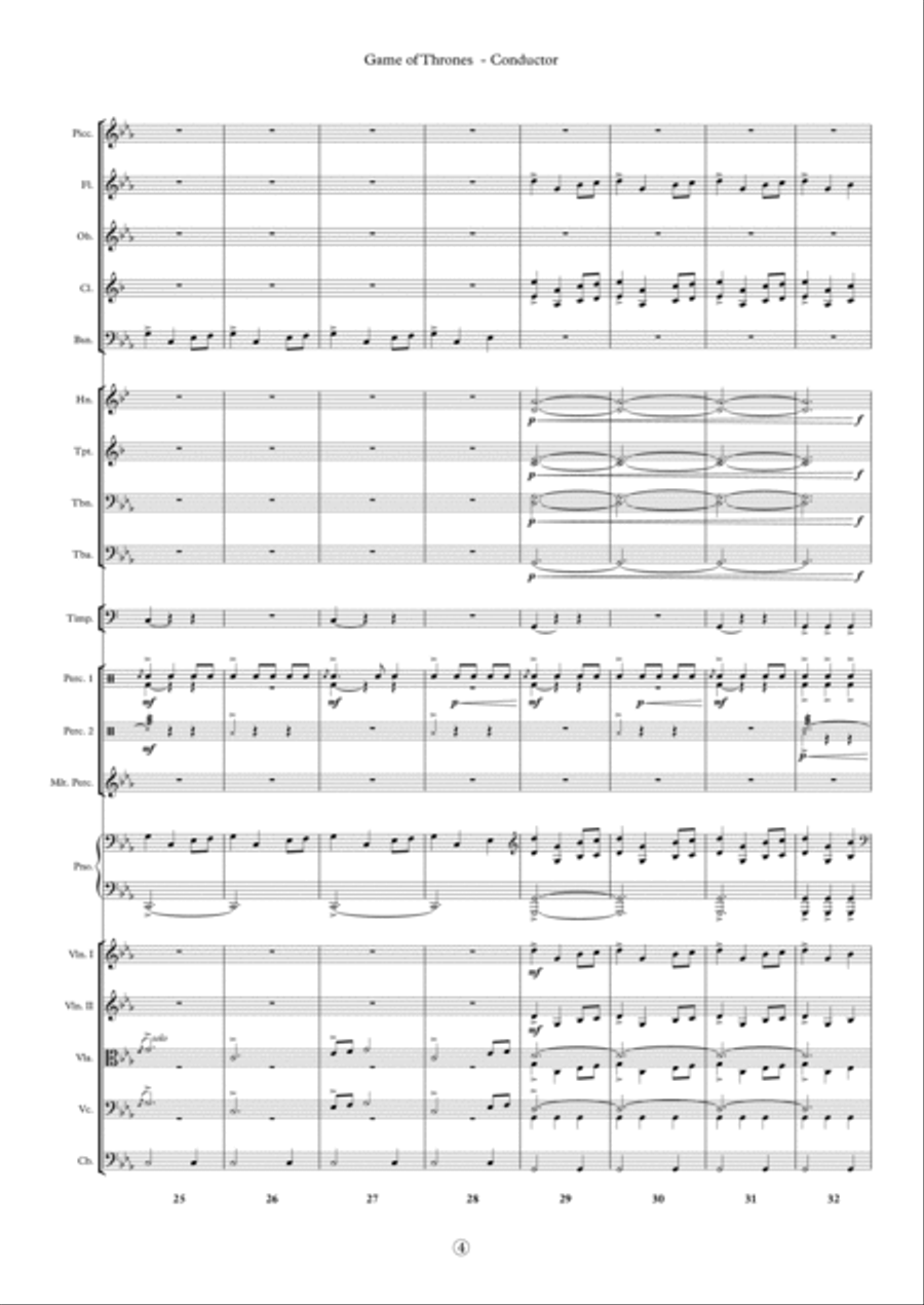Game Of Thrones Full Orchestra scores gallery preview page 4