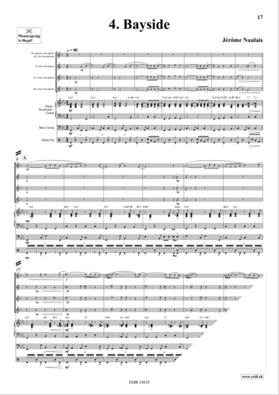 Play With Your Band Volume 1 Saxophone Quartet scores gallery preview page 7