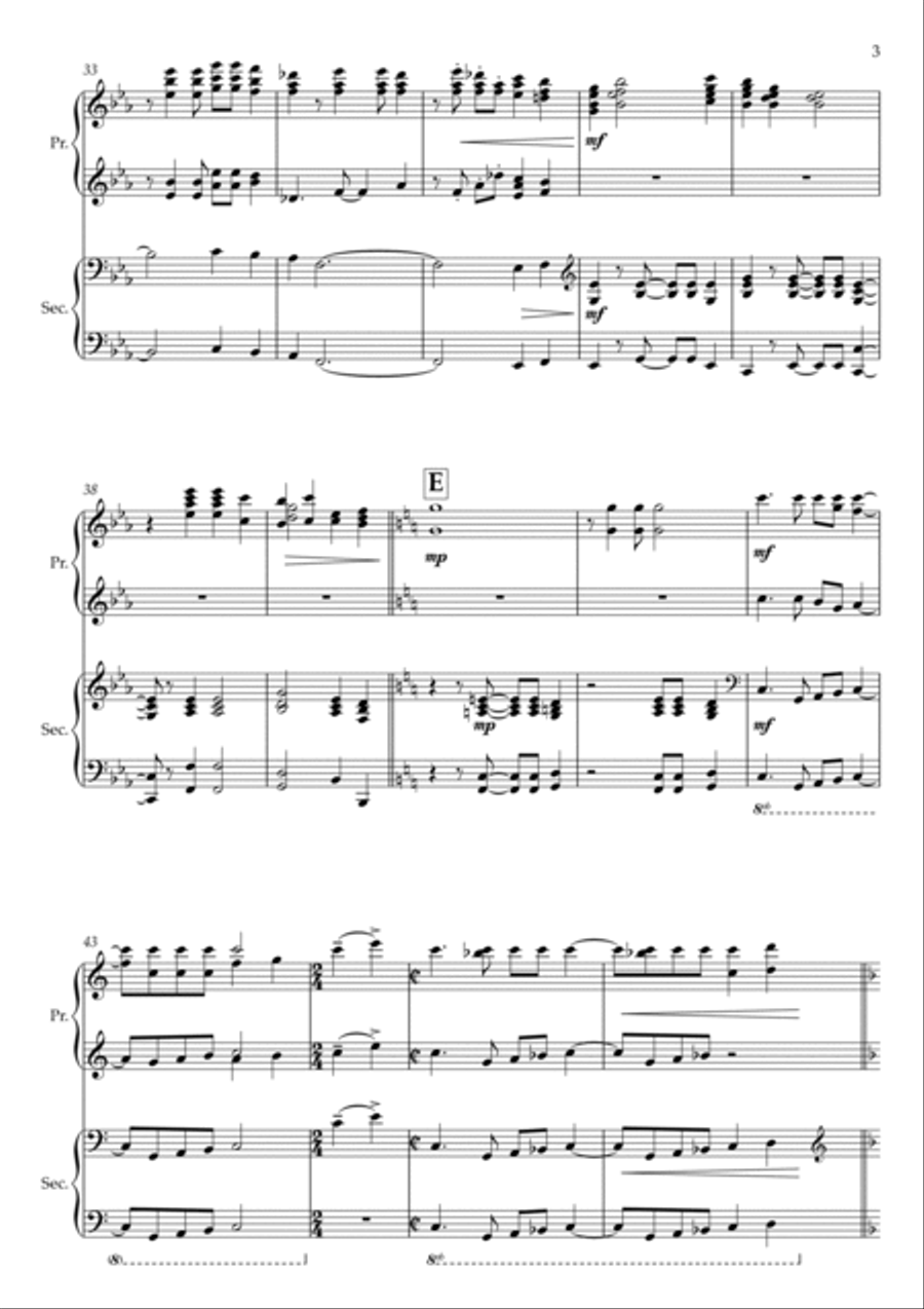 The Magnificent Seven The Magnificent Seven 1 Piano, 4-Hands scores gallery preview page 3