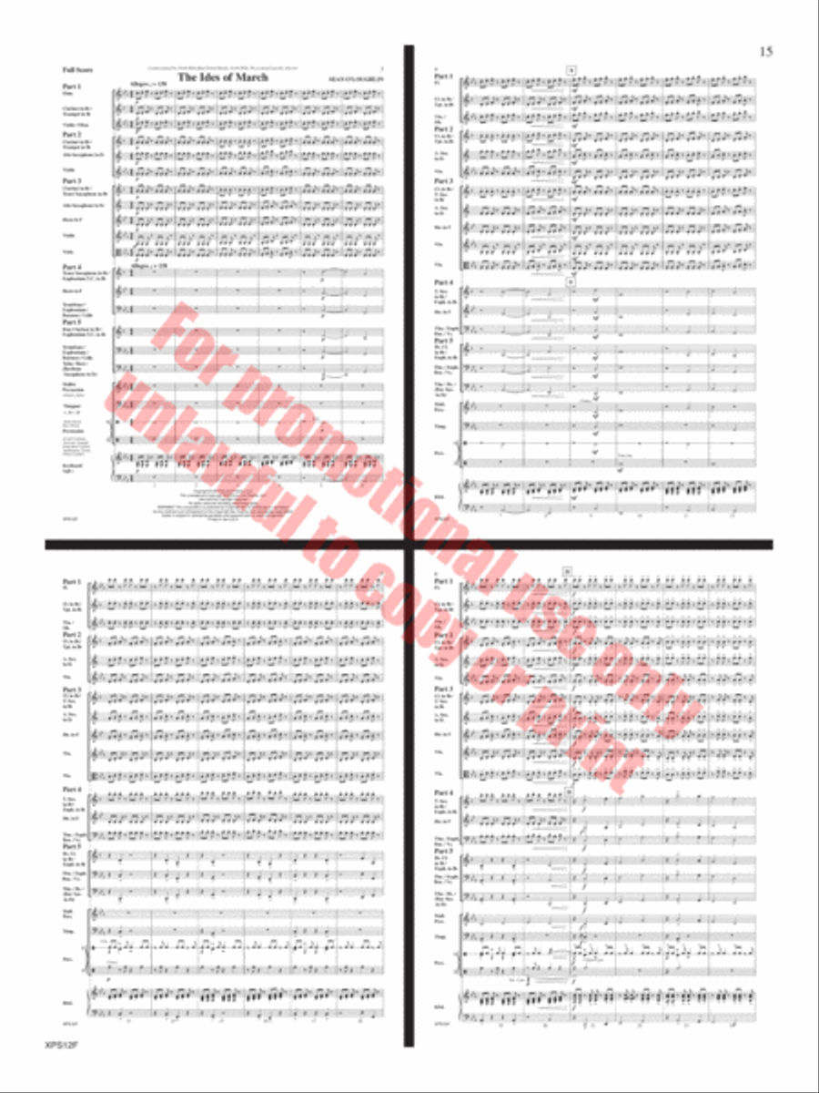 Radetzky March Concert Band scores gallery preview page 16