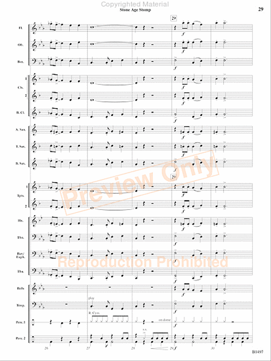 Curtain Up! Concert Band scores gallery preview page 26