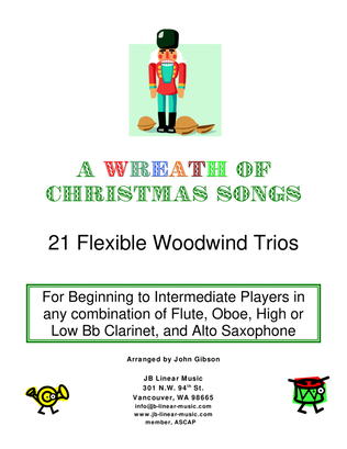 Book cover for A Wreath of Christmas Songs - easy woodwind trios