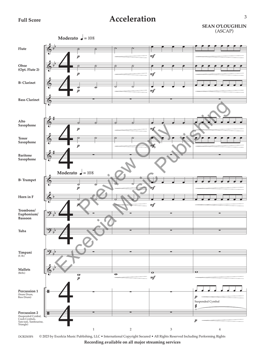 Acceleration Acceleration Concert Band scores gallery preview page 4