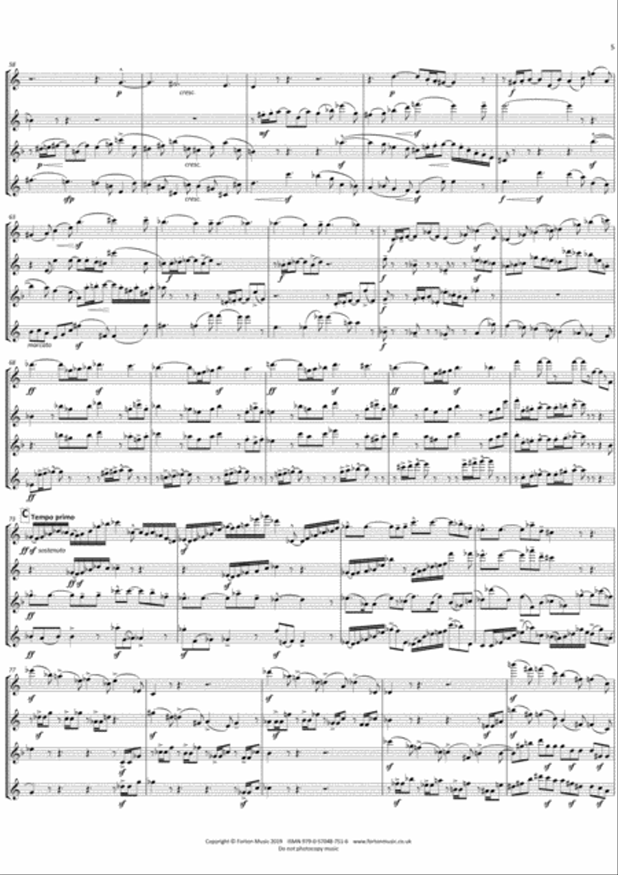 Quartet Flute scores gallery preview page 5